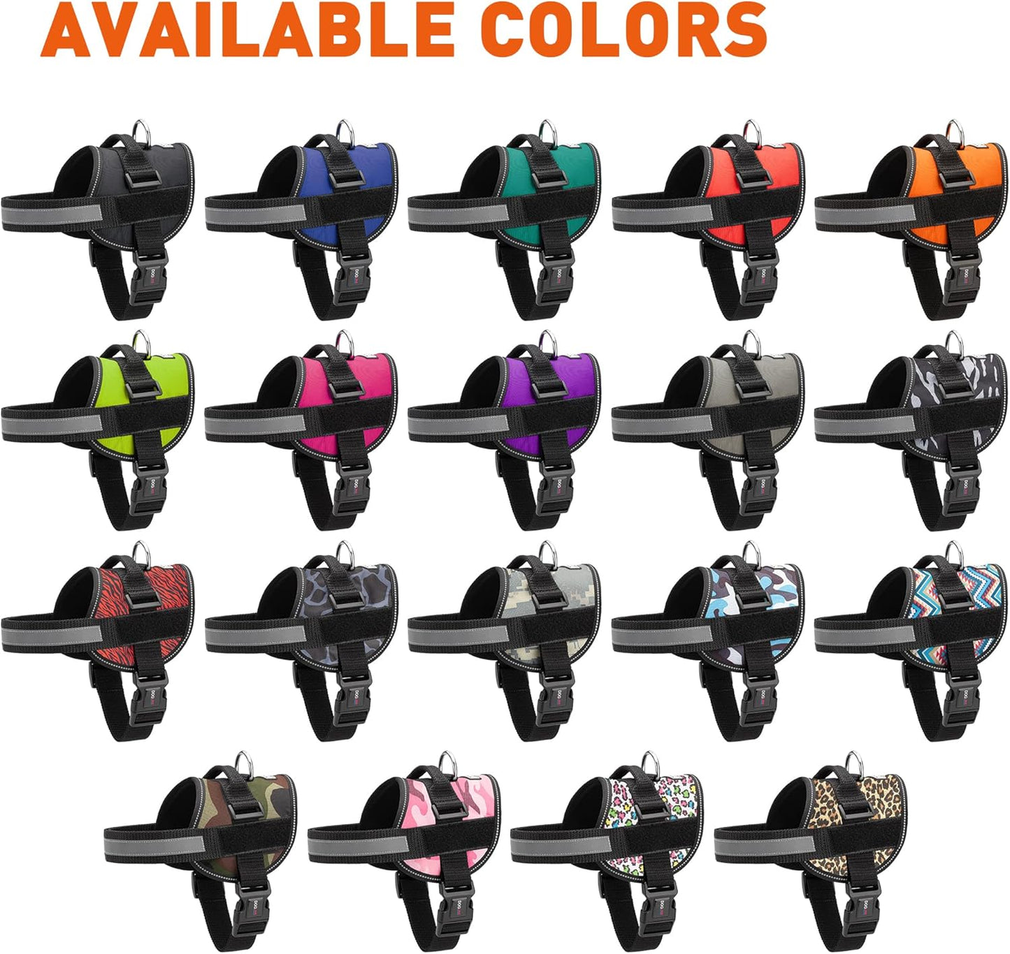 Dogline Dog Harness, Reflective No-Pull Adjustable Vest with Handle for Walking, Training, Breathable, No - Choke Harness for Small, Medium or Large Dogs Room for Patches Girth 15 to 18 in Cyan Blue