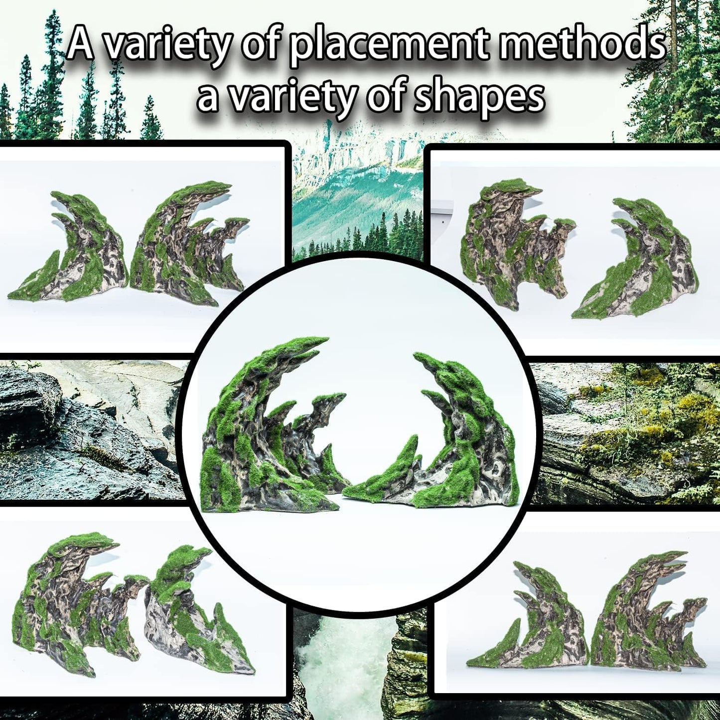 Novelsite Fish Tank Accessories, Aquarium Decorations, Scenery, Rock Ornaments - Create Aquatic Beauty with Premium Aquarium Decorations,14.4" W x 7.1" H x 3.4" D