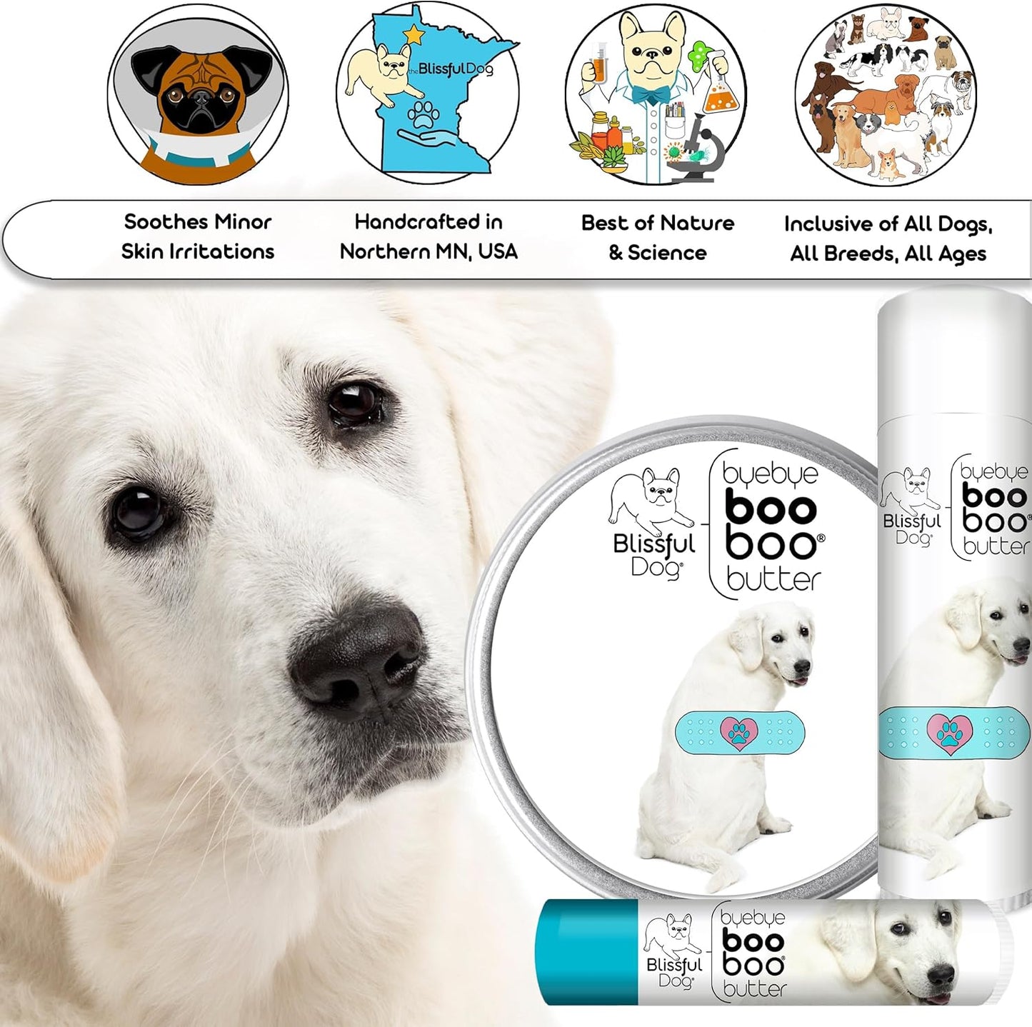 The Blissful Dog Kuvasz Boo Boo Butter, 0.50 Ounce