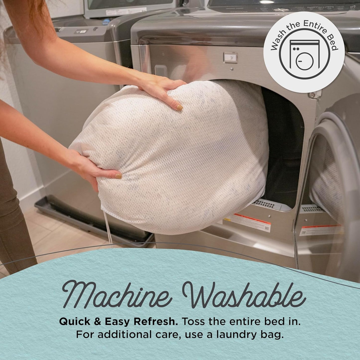 Best Friends by Sheri Original Calming Donut Dog and Cat Bed, Lux Faux Fur, Gray, (23in x 23in) - Anxiety Relief for Pets Up to 25 lbs