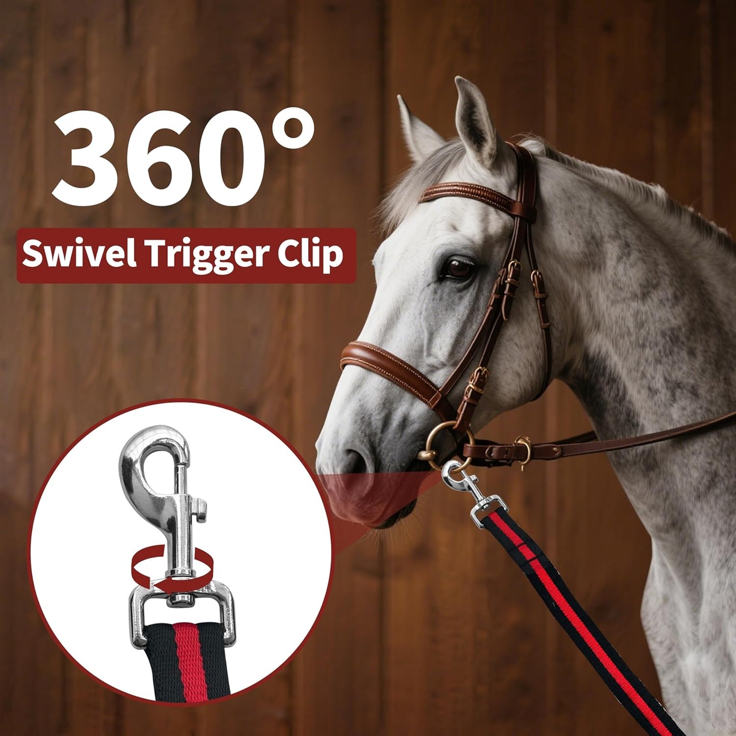 Lunge Line for Horse, Premium Equine Lunge Line with Swivel Bolt Snap for Accurate Equestrian Training, Competition, and Daily Use, 26 ft (8 Meters)