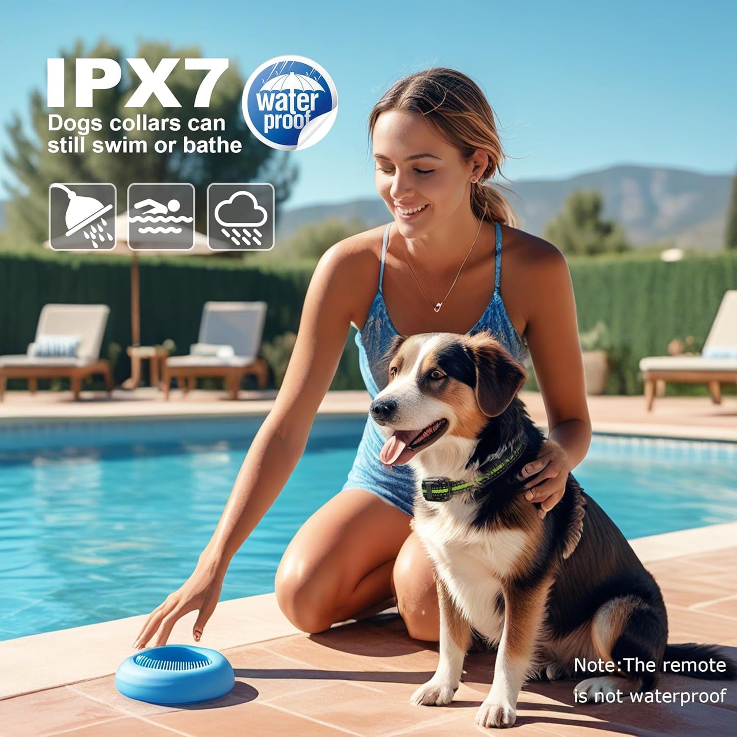 Dog Shock Collar - 2600FT Dog Training Collar with Remote, Rechargeable with 4 Training Modes, IPX7 Waterproof Electronic Dog Collar for All Breeds, Size