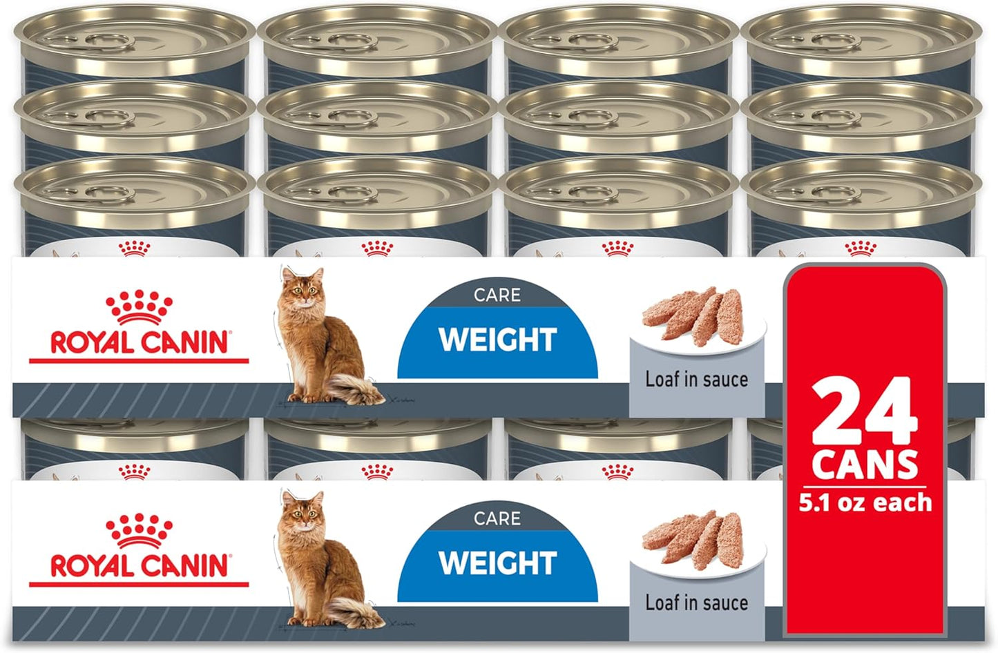Royal Canin Feline Weight Care Loaf in Sauce Canned Adult Wet Cat Food, 5.1 oz can (24-Count)