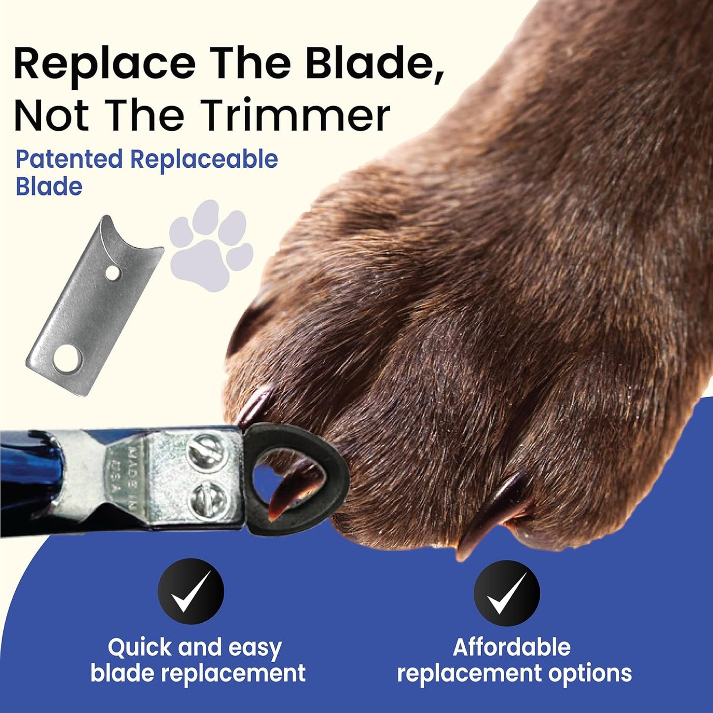 Resco Original Deluxe Dog, Cat, and Pet Nail/Claw Clippers. Best USA-Made Trimmer, More Colors & Sizes, PF0725