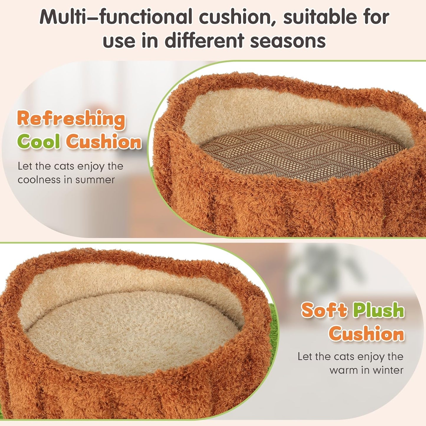 NUNU Super Large Cat Tree Tower – All-in-One Tall Cat Tower with Scratching Post, Luxury Multi-Level Solid Wood Cat Condo for Indoor & Multi-Cat Families