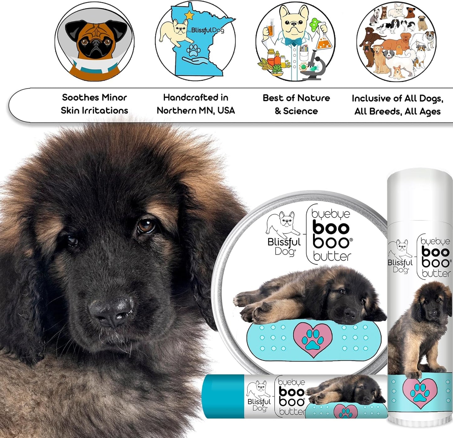 The Blissful Dog Leonberger Boo Boo Butter, 16 oz.