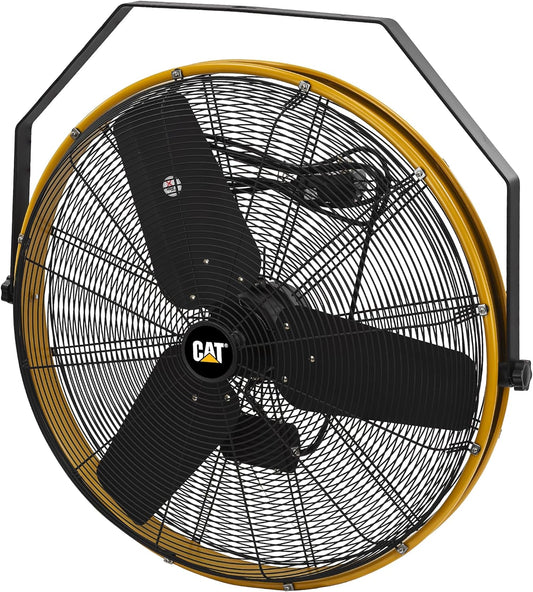 CAT 30 Inch Outdoor IPX4 Weatherproof High Velocity Wall Mounted Shroud Fan. 8900 CFM, 3 Speed - For Industrial, Commercial, & Residential Use. cETL Certified