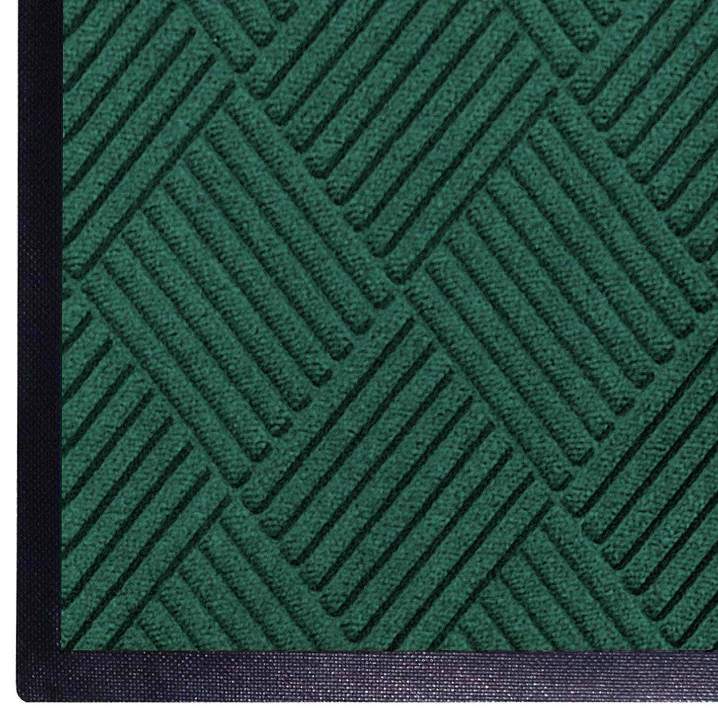 M+A Matting WaterHog Diamond | Commercial-Grade Entrance Mat with Rubber Border – Indoor/Outdoor and Quick Drying Door Mat (Evergreen, 3' x 8')