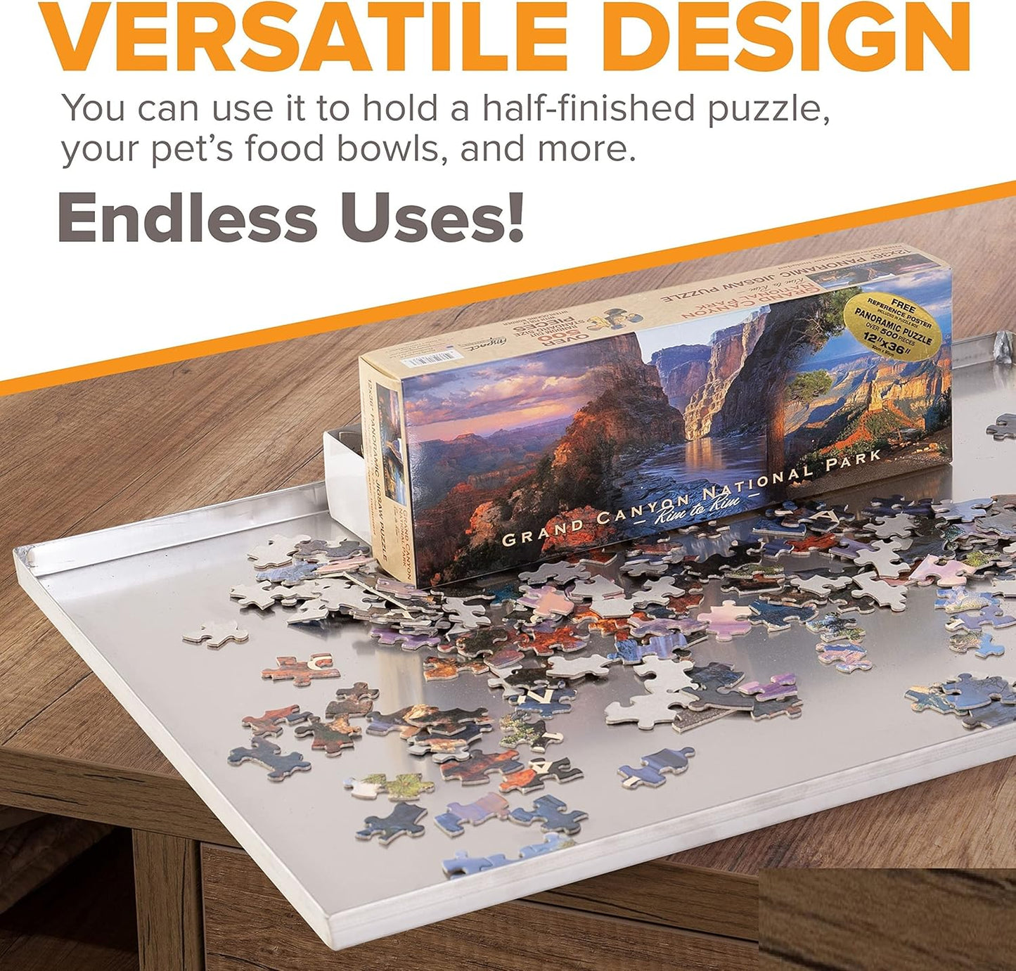 29.5" x 19.75" Metal Replacement Dog Crate Pan Chew Proof Crack Proof Pet Kennel Tray Central Dog Training Crate Pan Pet Supplies, Stainless Steel, 1" H