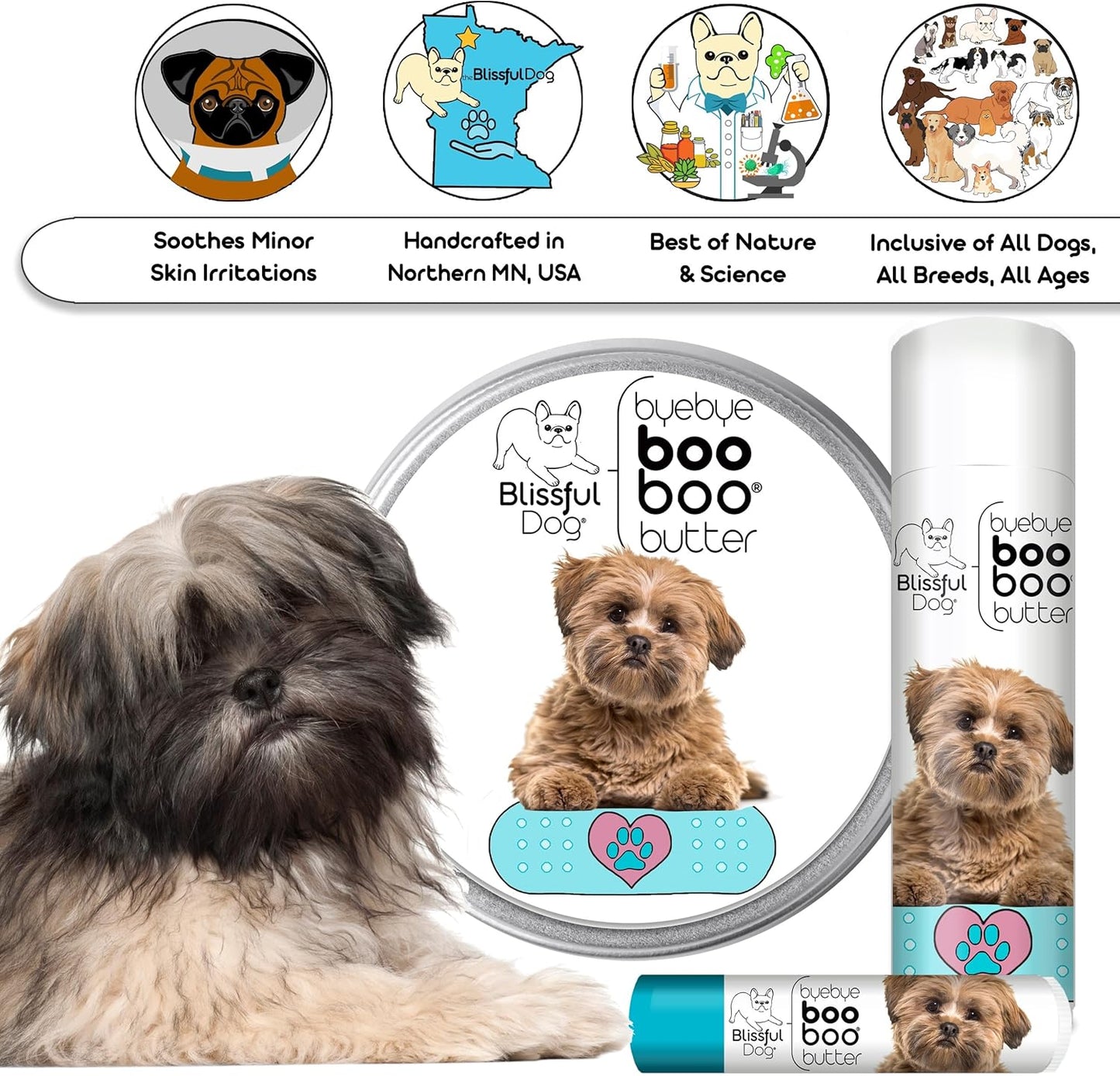 The Blissful Dog Lhasa Apso Boo Boo Butter, 1-Ounce