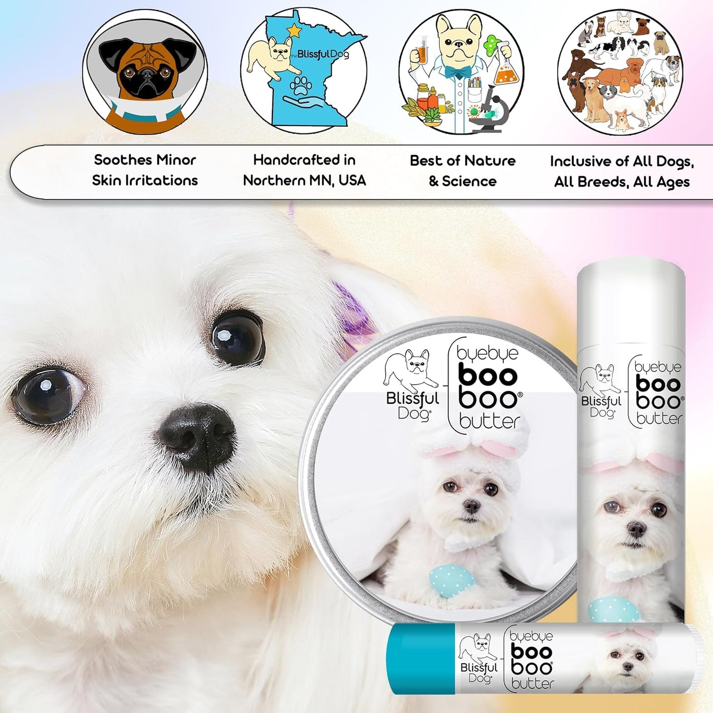 The Blissful Dog Maltese Boo Boo Butter, 16 oz.