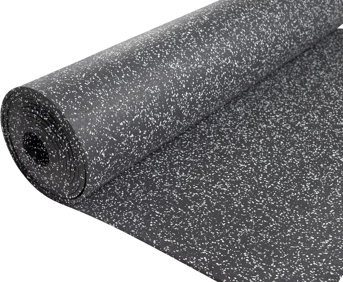Playsafer Genaflex Rubber Gym Floor Mat, Heavy Duty Commercial Protective Gym Flooring Roll - 8mm Thick (10% Grey, 4' X 15')