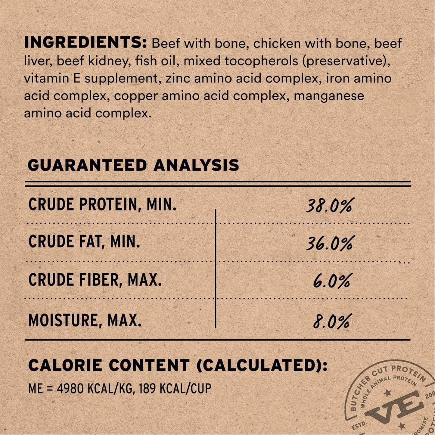 Vital Essentials Freeze-Dried Raw Beef & Chicken Meal or Mixer Cat Food Soft Nibs | 99% Beef, Chicken, Organs & Bone | 12 oz