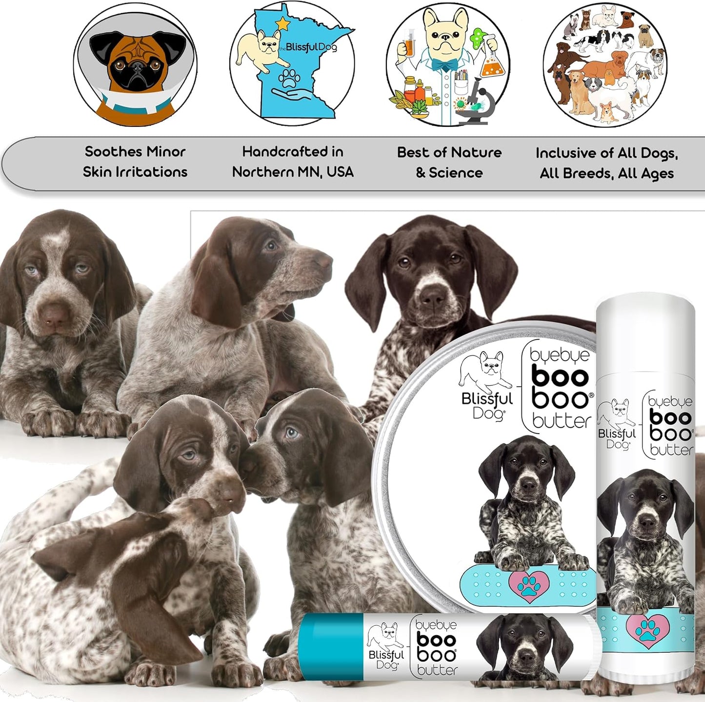 The Blissful Dog .15 oz Tube German Shorthaired Pointer Booboo Butter