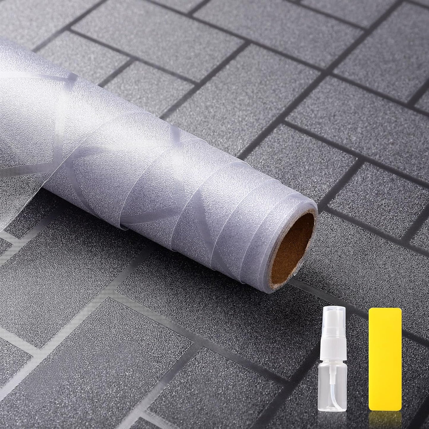 Aquarium Background Paper Decor Fish Tank Backdrop Wallpaper Electrostatic Adhesive, No Glue, Easy to Install, Reusable (23.6“H×78.7”L, Grid Transparent)