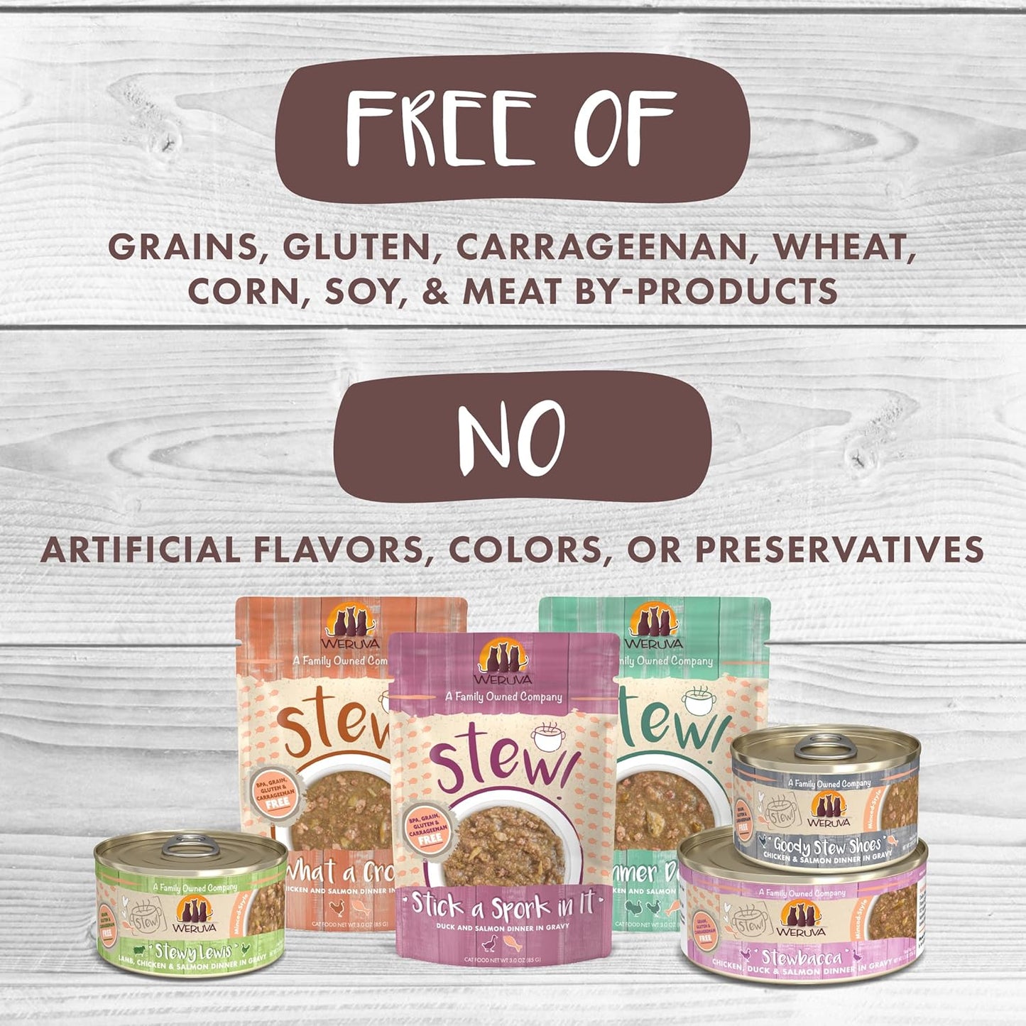 Weruva Classic Cat Stews!, Taco Stewsday with Beef, Chicken & Salmon in Gravy, 2.8oz Can (Pack of 12)