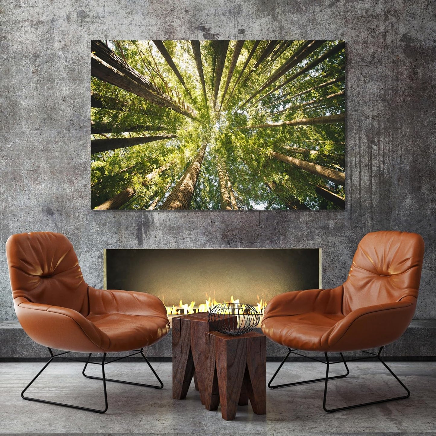 Nature Wall Art Prints - Ocean Forest Mountain Lake Canvas Landscapes - Small to Extra Large Living Room Bedroom Kitchen Bathroom Décor (Serenity in the Forest, 31L" x 47W")