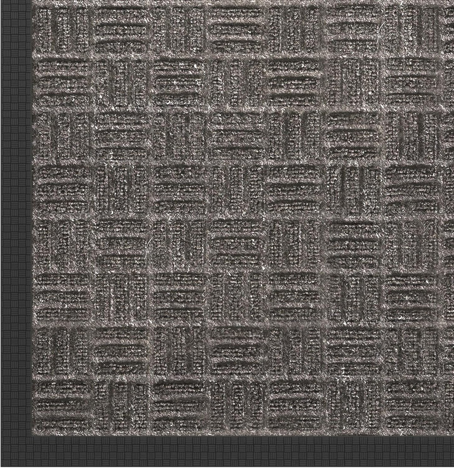 Indoor/Outdoor Hose-Wash Embossed Design Non-Slip Rubber 18" x 30" Modern Entryway Mat for Entryway, Patio, Backyard, Garage, 18" x 30", Charcoal