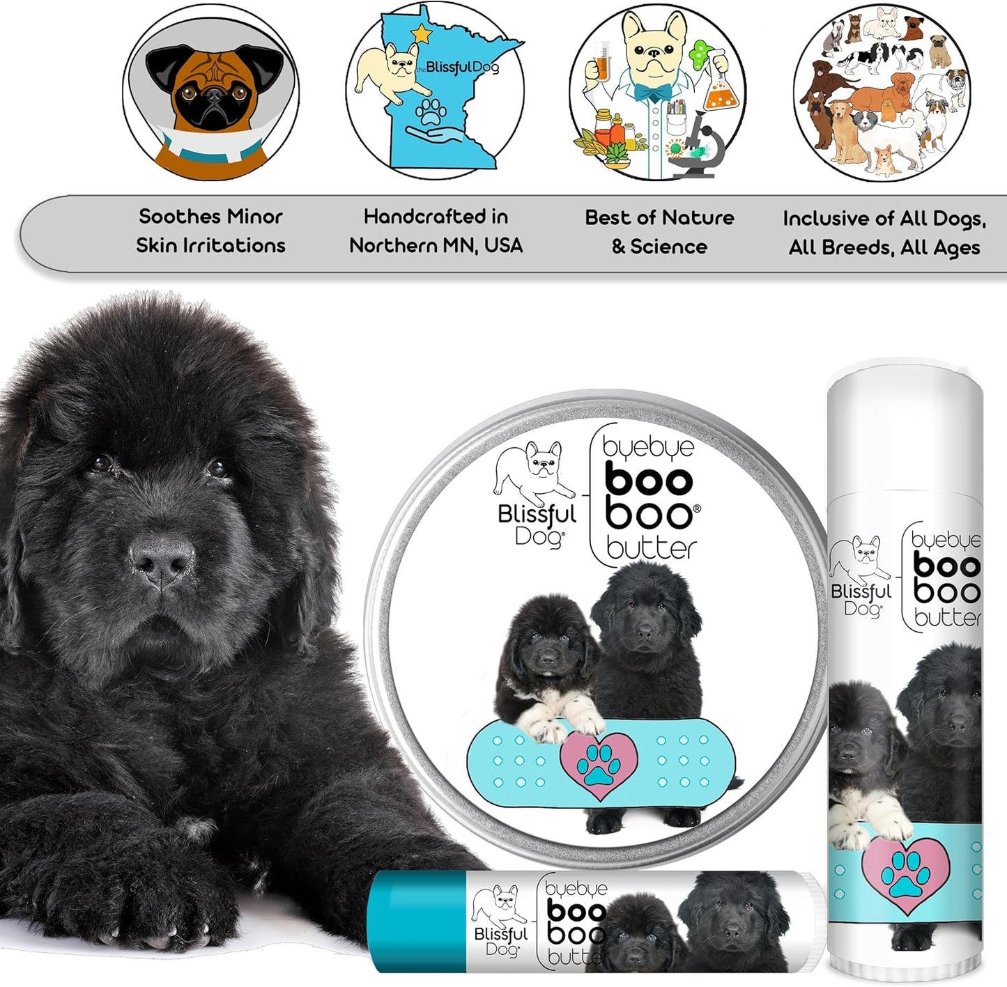 The Blissful Dog Newfoundland Boo Boo Butter, 16 oz.