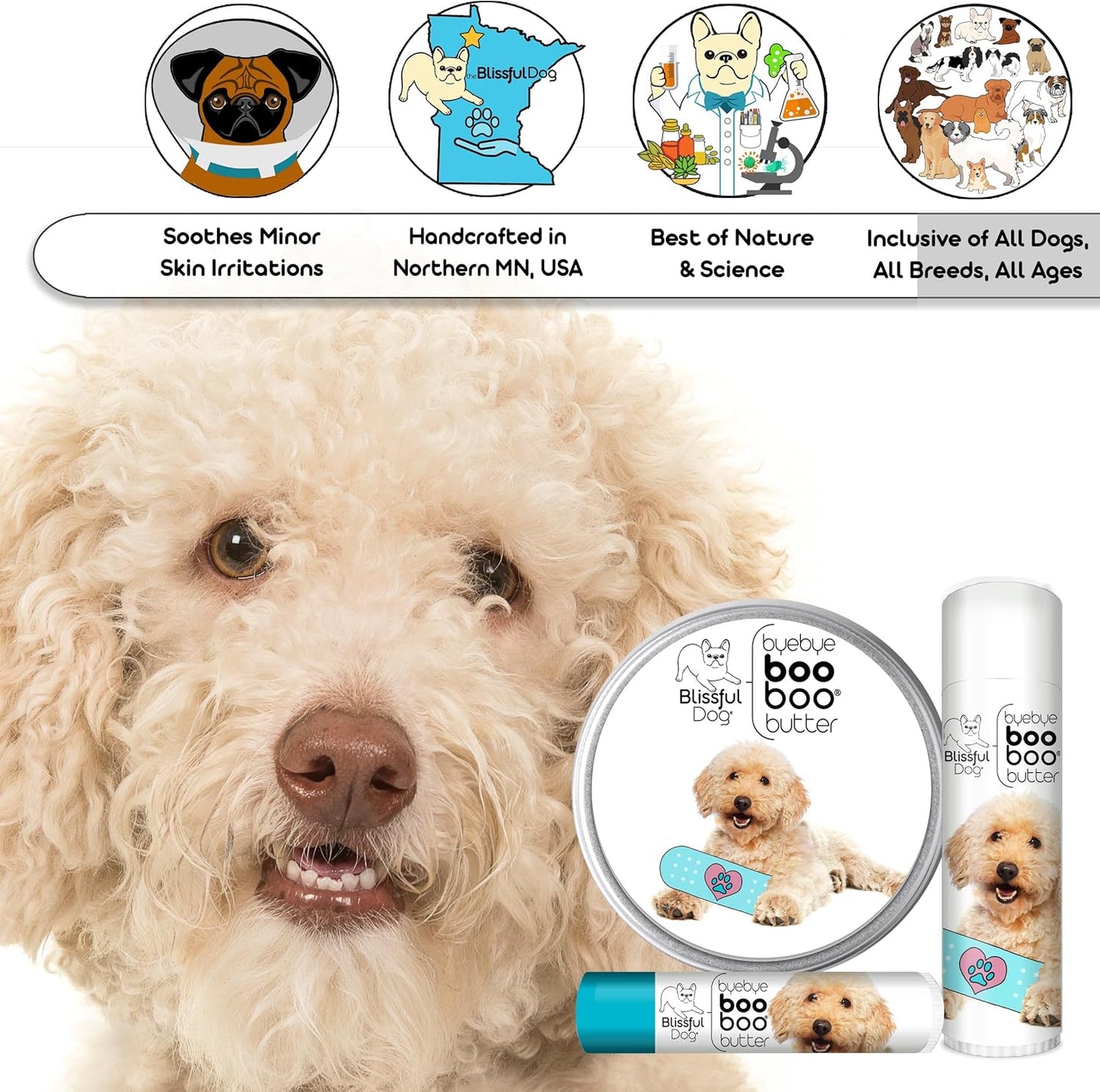 The Blissful Dog 2 oz TIN Goldendoodle Booboo Butter