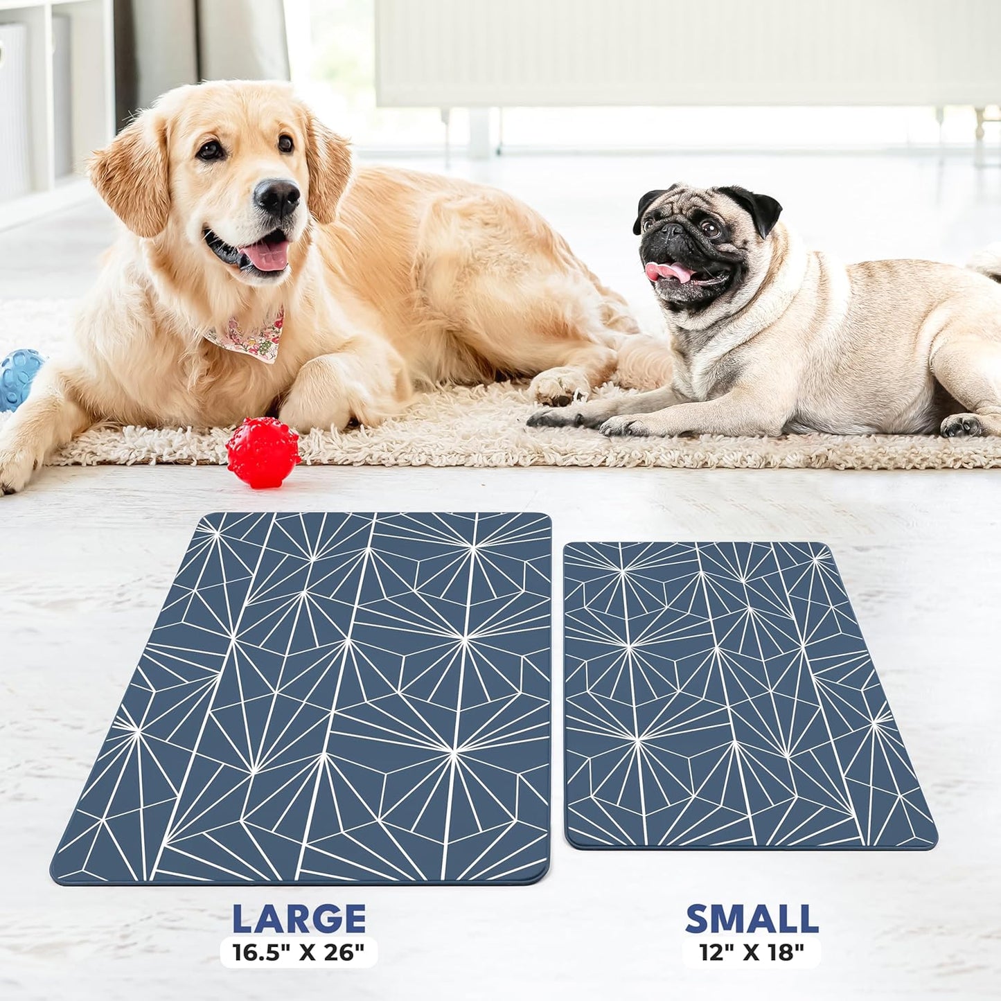 NALALAS Large Dog Mat for Food and Water, Cat Feeding Mat | Large Waterproof Dog Bowl Mat | Non-Slip Pet Food Mat for Floors | Pet Mats for Food and Water | Easy to Clean