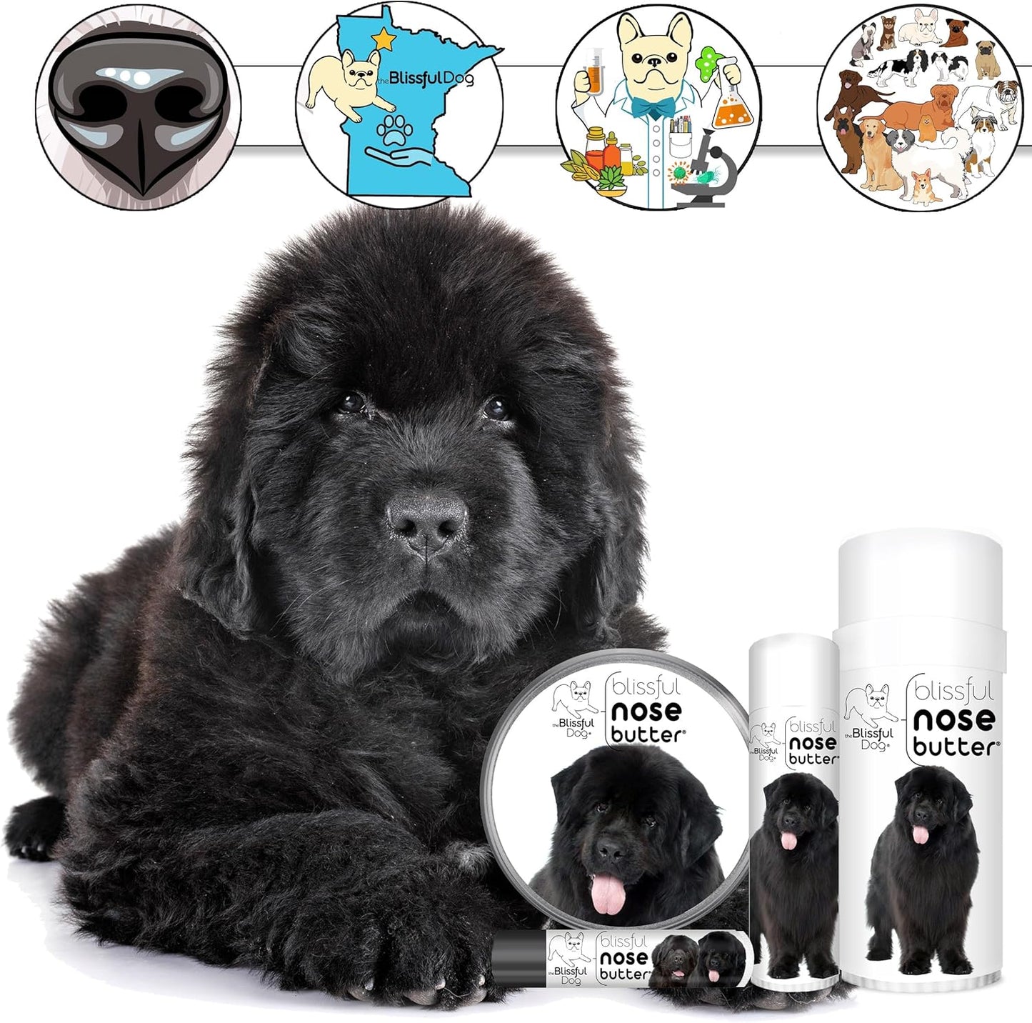 The Blissful Dog Newfoundland Unscented Nose Butter - Dog Nose Butter, 4 Ounce