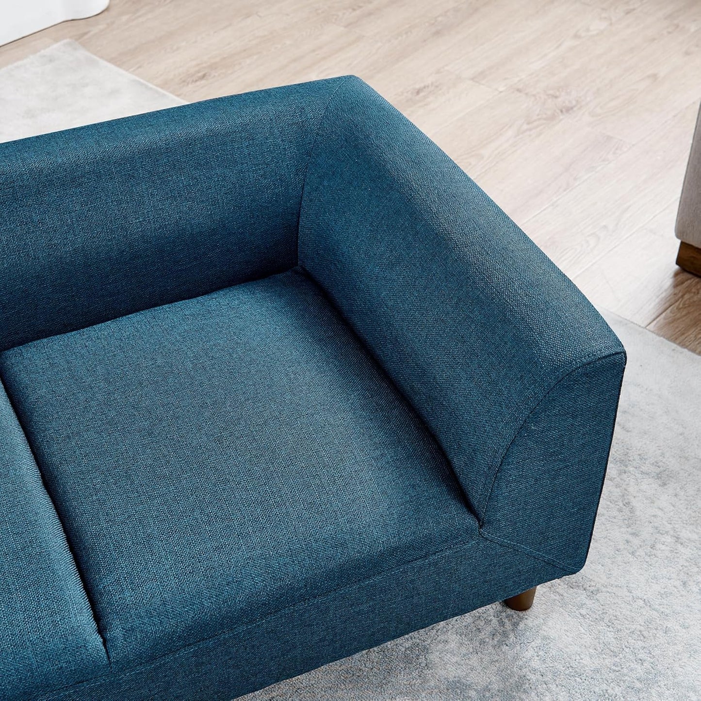 Dog Sofa Couch for Medium to Large Dogs, Memory Foam Dog Sofa Bed, Modern Elevated Pet Couch Bed with Wooden Legs, Light Grey