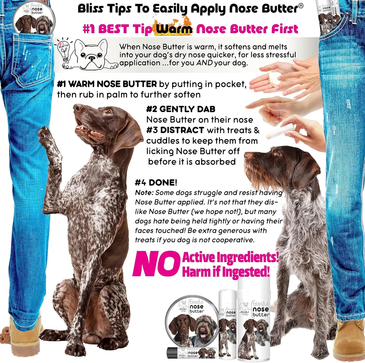 The Blissful Dog German Shorthaired Pointer Unscented Nose Butter, 0.50-Ounce